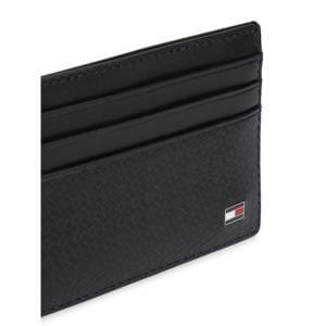 Tommy Hilfiger Embossed Flag Leather Credit Card Holder